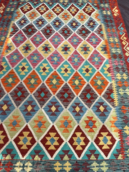 Hand Knotted Tribal Uzbek 8'1" X 5'10" Rug